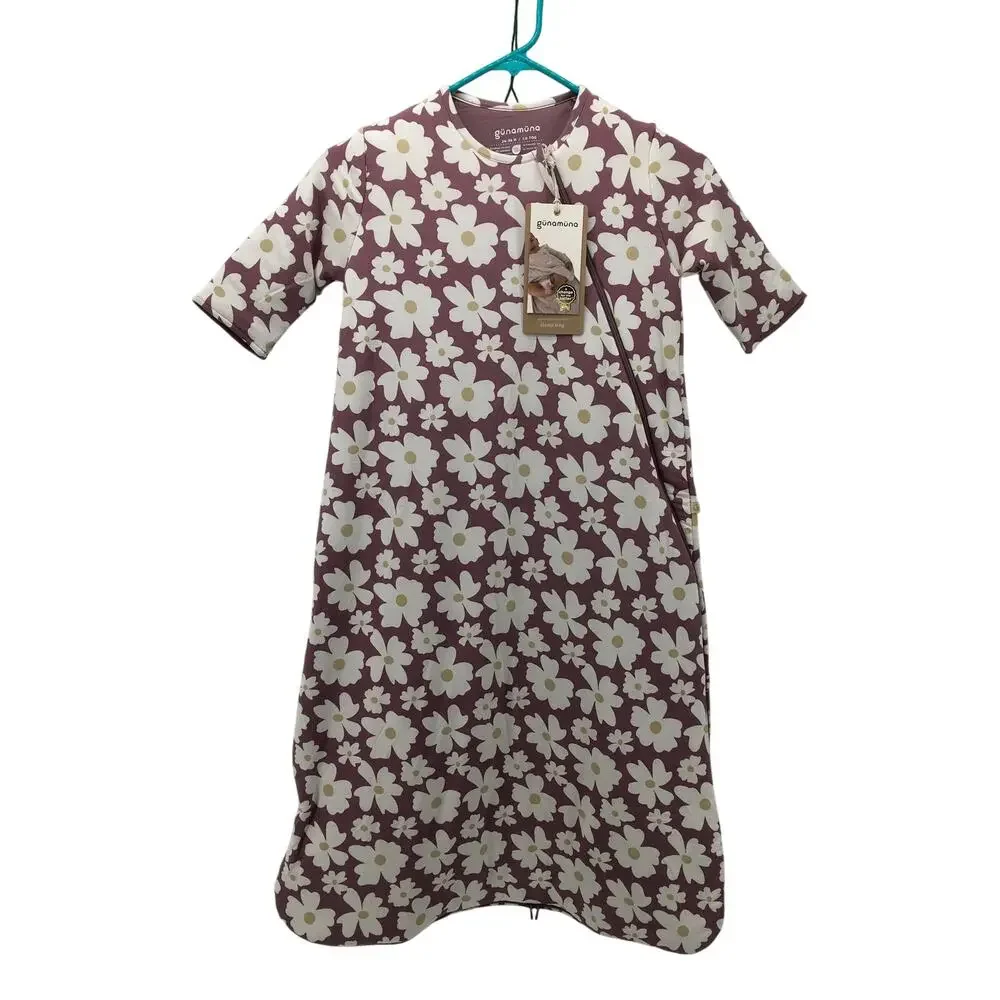 Gunamuna Bamboo Long Sleeve Sleep Sack Bag Blossom Floral Print 24-36 Mo NEW